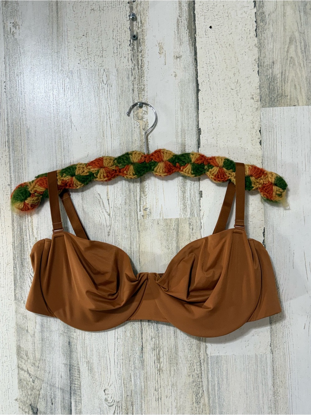 SKIMS Rust Brown Underwire Bikini Top